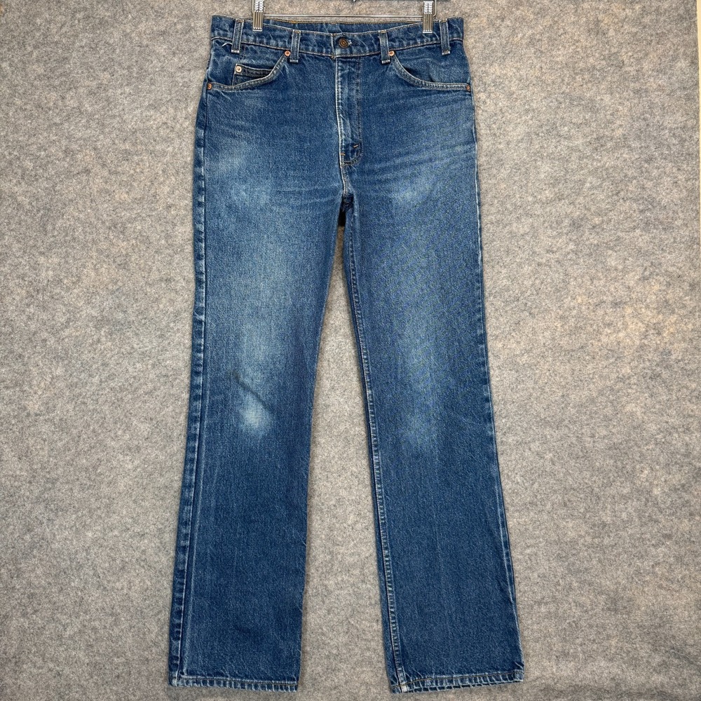 VTG Levi's 517 Cowboy Bootcut Jeans Mens 34x33 (Fits 32x33) Orange Tab 80s USA